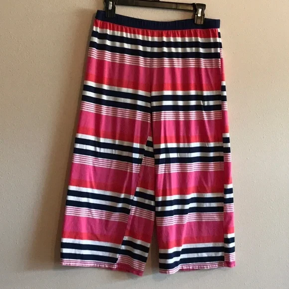 Kate Spade Pink and Navy Striped Pajama Set - Picture 4 of 12